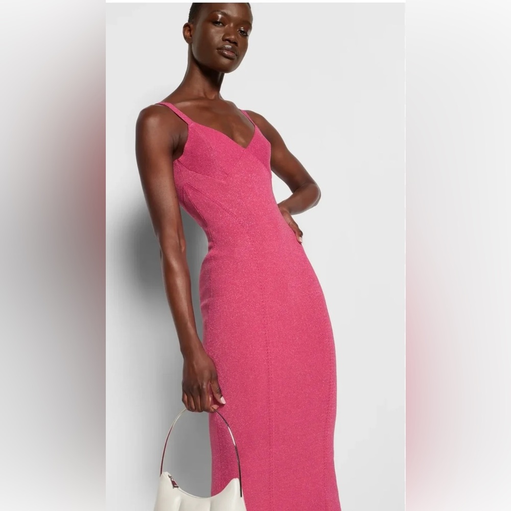 STAUD
Quartz Metallic Midi-Dress Sz XS